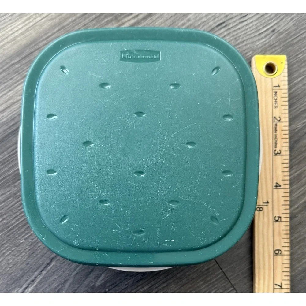 Vintage Rubbermaid Servin Saver 755ml Square Container Lid 1980s Food‎ Storage